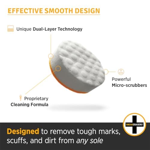 SneakERASERS Sole & Sneaker Cleaner, Premium Shoe Cleaner for Sneakers, Dual-Sided Sponges, Effective for Tennis Shoes & Women Men Sneakers, Gentle Rub Design Cleaner Kit, 20 Pack 7