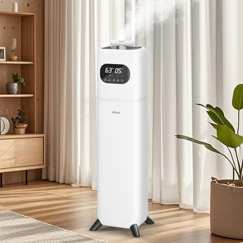 Mifasol Humidifiers for Bedroom Large Room - 2.3Gal/9L Air Humidifier Large Room with Essential Oil Diffuser, Top Fill Cool Mist Humidifier for Home Bedroom Baby Nursery Whole House Office Plant White