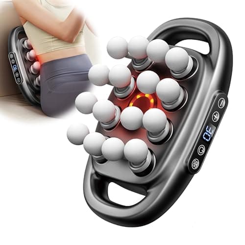 MEDAMOC Massage Gun, Deep Tissue Muscle Massager 16 Head Foot Back Handheld Fascia Massager-Gray