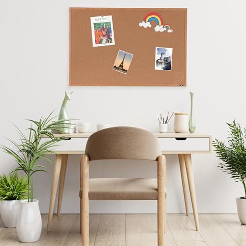 Mr. Pen- Cork Notice Board, 36 X 24 Inches, Cork Bulletin Board for Walls, Pin Boards, Framed Corkboard, Decorative Hanging Pin Boards, Perfect for Office & Home Decor 8