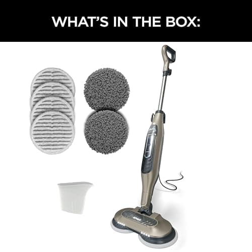 Shark All-in-One Scrubbing & Sanitizing Hard Floor Steam Mop, Designed for Hard Floors, with 4 Dirt Grip Soft Scrub Washable Pads, 3 Steam Modes & LED Headlights, S7005 12