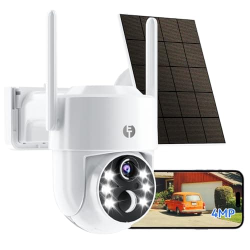 Solar Security Camera Wireless Outdoor, 2.5K 360° View Battery Powered Outdoor Camera, PIR Detection, Night Vision, Cloud & SD Storage, Alexa Compatible, Camaras de Seguridad para Casa Inalambricas