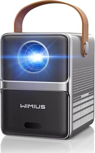 [Electric Focus] Mini Projector with 5GWiFi and Bluetooth, WIMIUS 1080P Outdoor Projector, Portable Movie Projector, 300" Screen, Compatible with iOS/Android/TV Stick/HDMI/PS5 M