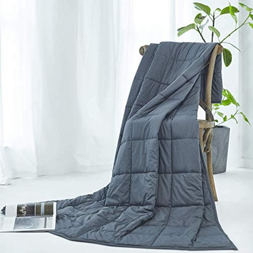 RelaxBlanket Weighted Blanket | 60''x80'',10lbs | for Individual Between 90-140 lbs | Premium Cotton Material with Glass Beads | Dark Grey 7