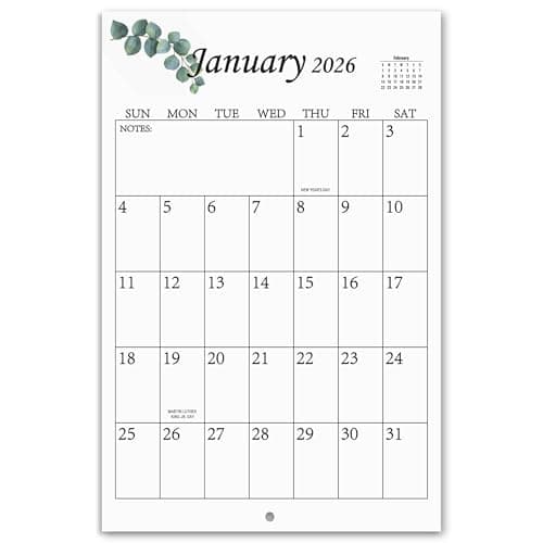 2026 Wall Calendar, Large Wall Calendar Runs From January 2026 to July 2027, 23" x 15" (Open) Jumbo Big Grid Hanging Calendar Perfect for Low Vision Home Office Planning