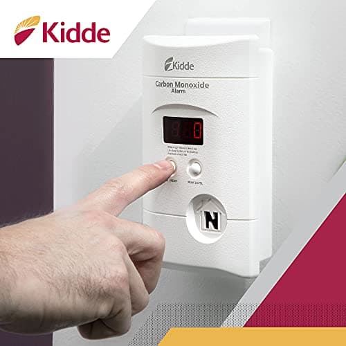 Kidde Carbon Monoxide Detector, Plug In Wall with 9-Volt Battery Backup, Digital LED Display 5