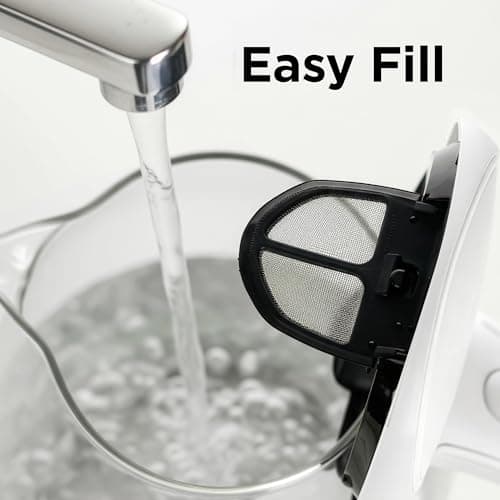 OVENTE Electric Kettle, 1.5L Borosilicate Glass Countertop Water Heater and Boiler for Coffee or Tea, BPA-Free, Auto Shut-Off, Boil-Dry Protection, Removable and Washable Spout Filter, White KG83W 6