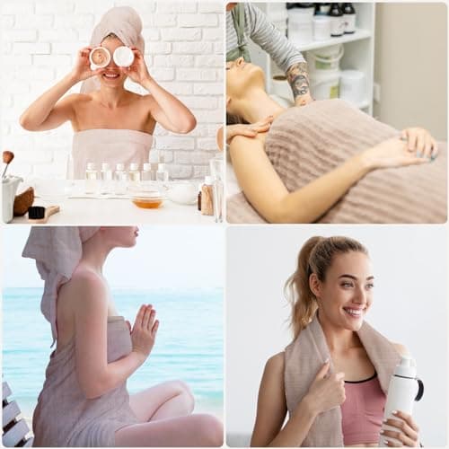 SURPASS Premium Pure Cotton Bath Towel,（1 Piece） Chemical-Free Cotton Towel with No Dyes for Daily Shower, Friendly to Health,Soft, Super Absorbent and Quick Drying (27" x 53") 5