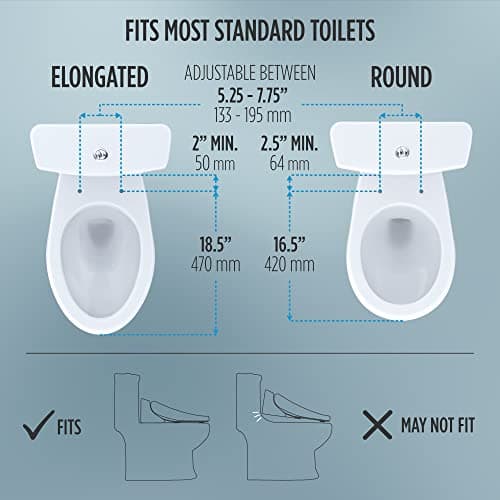 TOTO® WASHLET® A2 Electronic Bidet Toilet Seat with Heated Seat and SoftClose® Lid, Elongated, Cotton White - SW3004#01 8