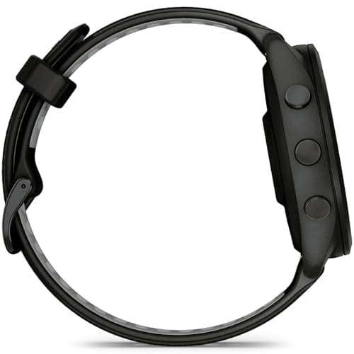 Garmin Forerunner 265 GPS Smartwatch - 46mm, Black/Powder Gray Bundle with Deco Essentials Charging Dock Venu 3 + Silicone Dust Cover + USB Type C Charging and Sync Cable 6