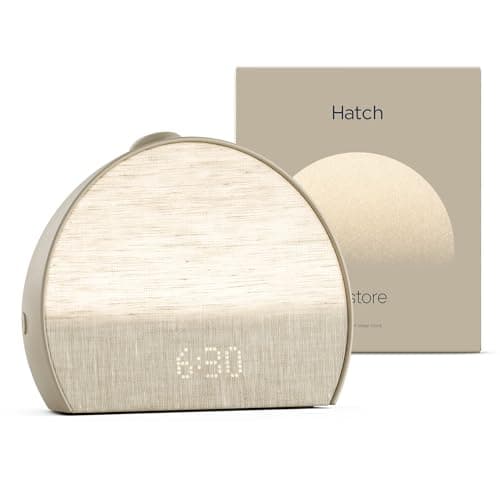 Hatch Restore 3 Sunrise Alarm Clock, Sound Machine, Smart Light (Greige) - White Noise, Screen-Free Sleep Routine