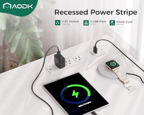 AODK 53 Inch L Shaped Computer Desk with Drawers, Corner Desk with Power Outlets & Reversible Storage Shelves, for Home Office Gaming, White 6