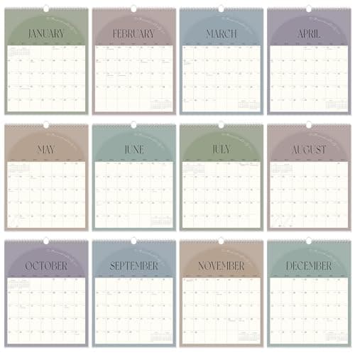 Guasslee Wall Calendar 2026-2027, Vertical Wall Calendar 2026, Jan. 2026-Jun. 2027, 18-Month Paper Calendar Spiral Bound, Monthly Planner Wall for Office School Home Easy Organizing, 14" X 11" 5