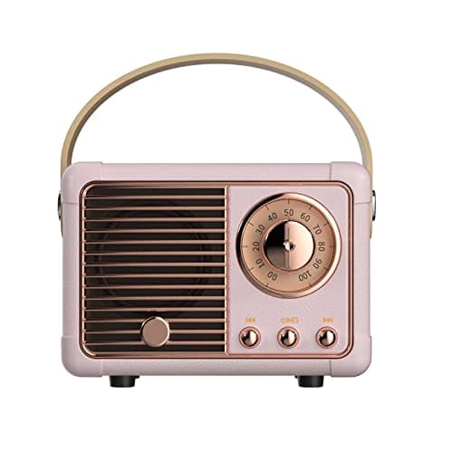 Dosmix Retro Bluetooth Speaker, Vintage Decor, Small Wireless Bluetooth Speaker, Cute Old Fashion Style for Kitchen Desk Bedroom Office Outdoor,Birthday Gifts Ideas for Women Teenage
