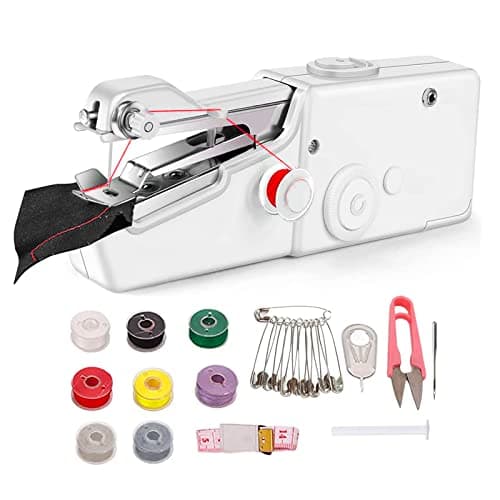 Handheld Sewing Machine, Quick Sewing Portable Sewing Machine Suitable for Home, White
