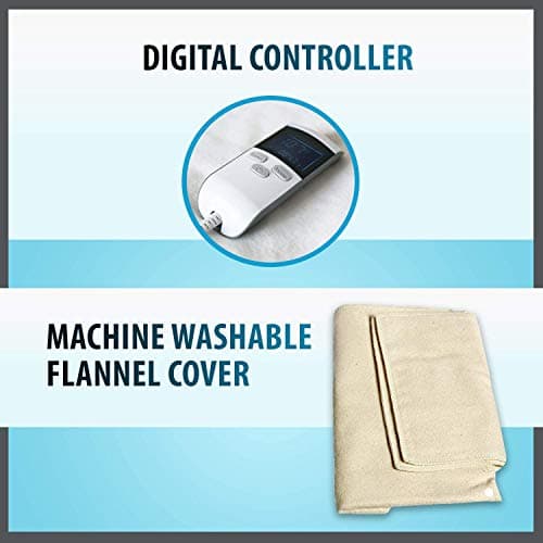 Professional Grade Heating Pad with Automatic Moist Heat by ThermoRelief, Extra HOT Heating for Deep Penetrating Heat - 2nd Gen Version (King Size Digital - 26" by 14") 5