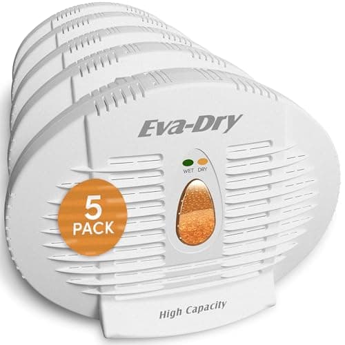 Eva-Dry E-500 Renewable dehumidifier, Pack of 5, white, perfect for closets, bathrooms, safes, boats, and RVs