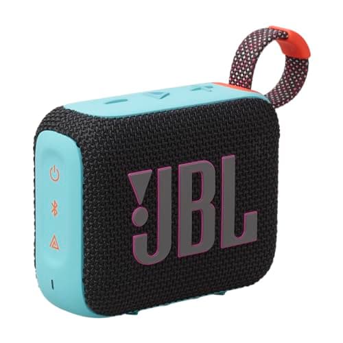 JBL Go 4 - Ultra-Portable, Waterproof and Dustproof Bluetooth Speaker, Big JBL Pro Sound with Punchy bass, 7-Hour Built-in Battery, Made in Part with Recycled Materials (Black & Orange)