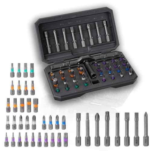 YrouGra 42 in 1 Magnetic Screwdriver Set, Magnetic Ratcheting Screwdriver Set with T Handle, Multi-Bit Magnetic Driver with Case, Portable Compact Repair Tool Kit for Electronics, Furniture & DIY