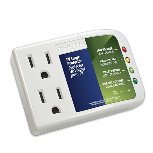 Electronic Voltage & Surge Protector for Smart TV, Game Consoles and Entertainment Center, Protects Against High and Low Voltage, Brownout, Spikes, Power Failure