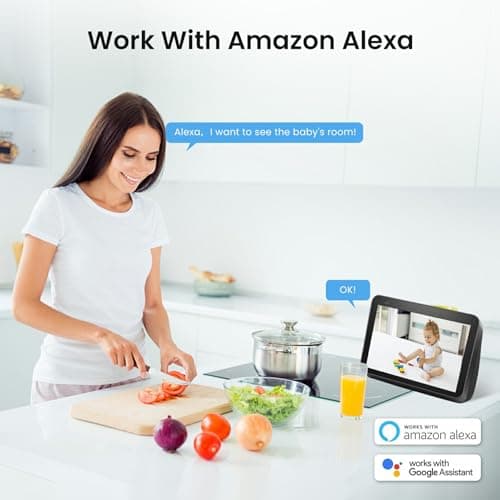 Indoor Security Camera with 360 Monitor, Home Cameras with 2-Way Audio, Night Vision, Motion Detection, Phone App, Cloud & SD Card Storage, Work with Alexa/Google, 2.4GHz WiFi and Bluetooth, 4 Pack 8