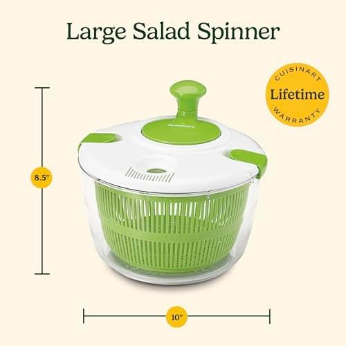 Cuisinart Large Spin Stop Salad Spinner- Wash, Spin & Dry Salad Greens, Fruits & Vegetables, 5qt, CTG-00-SAS1 7