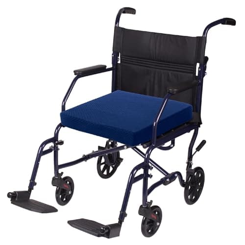 Carex Transport Wheelchair with Cushion, 19 inch Seat - Folding Transport Chair with Foot Rests 10