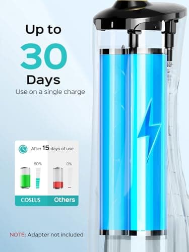 COSLUS E40 Portable Water Flosser for Teeth: 10 Pressure Settings Professional Water Dental Pick for Orthodontic, Braces & Sensitive Gums - Cordless for Travel Use, for Adults Teens, BPA-Free 5