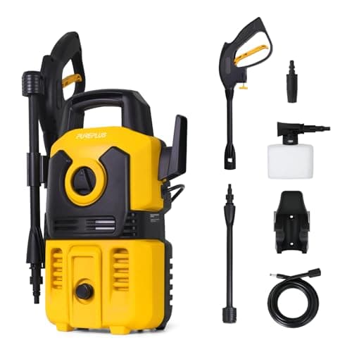 PUREPLUS Electric Pressure Washer, PW001-Y, YELLOW, OD-PW-001-Y
