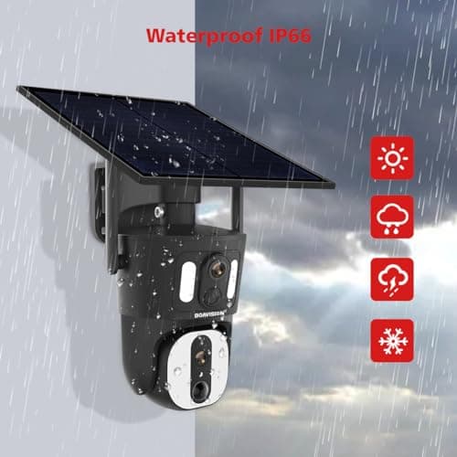 BOAVISION 4G LTE Cellular Security Camera Outdoor, Dual-Lens Wide View, No WiFi, Wireless Solar Battery Powered, 1080P Spotlight Color Night Vision, Local Storage, 2-Way Talk 8