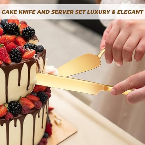 ELIMTEC Gold Cake Stand Metal Dessert Table Display Set Tiered Cupcake Holder Fruit Candy Donut Plate Serving Tower Tray Platter (Gold) 6