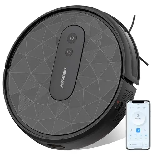 AIRROBO Robot Vacuum Cleaner, 2800Pa Suction‌, Smart Navigation, APP & Remote Control‌,120-Min Runtime, Anti-Collision & Anti-Drop, for Hard Floors & Carpets