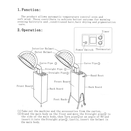 Hooded Conditioning Hair Dryer | 1150 watts | M-1040 | Barber and Stylist Hair Salon Accessories | HOTLINE BEAUTY 7
