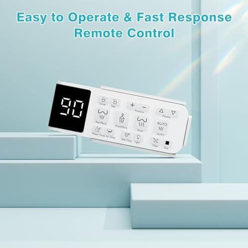 Electric Bidet Toilet Seat, Auto Open & Close Lid, Heated Toilet Seat with Thermostatic Warm Water & Dryer, Feminine & Front Rear Wash, Adjustable Water Pressure, Remote Control, Night Light 7