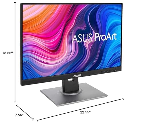 ASUS ProArt 24" Monitor - WUXGA (1920 x 1200), 16:10 Monitor, 100% sRGB/Rec.709 ΔE < 2, IPS, DisplayPort, HDMI, Calman Verified, Anti-Glare, Tilt, Pivot, Swivel, Height Adjustable - PA248QV 9