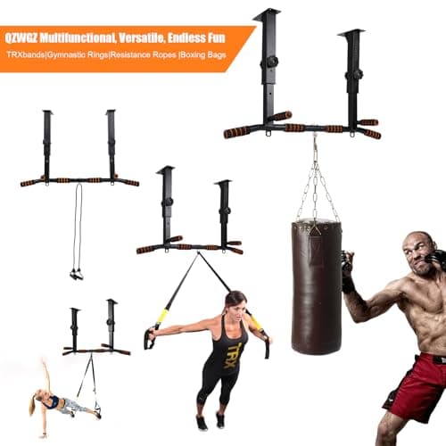 Height Adjustable Pull Up Bar, Heavy Duty Pull Up Bar, BarMount, Ceiling Mount, StrengthTraining Equipment for Home, Gym, Strength Training(Maximum (Ceiling mounted) 6