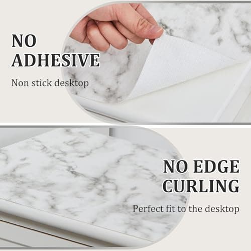 Viseeko Shelf and Drawer Liner for Kitchen Cabinet, 12 in x 10 ft Non-Adhesive Cabinet Liners for Shelves, Strong Grip Shelf Paper Non-Slip Waterproof Easy to Cut for Dresser Cupboard, Marble 9