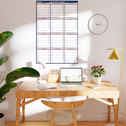 2026 Wall Calendar 32" x 48" Wet & Dry Erase Calendar for Wall - Large Yearly Planner 12 Months, 2-Sided Reversible Horizontal Vertical Calendar January to December for Home Office School 7