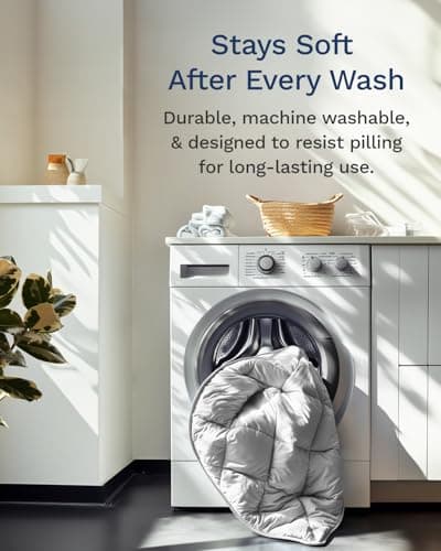 ViscoSoft Twin/Twin XL Microfiber All Seasons Down Alternative Quilted Comforter - Cooling Breathable Premium Soft Reversible Microfiber Duvet Blanket, Light Gray/Dark Gray 8