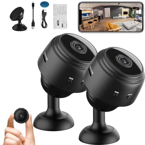 Orbicam Magnetic Mini Security Camera,Orbi Camera Mini Security Outdoor, Compact and Discreet, Mini Wireless WiFi Camera 1080p HD, Can Be Used Anywhere (2pcs)