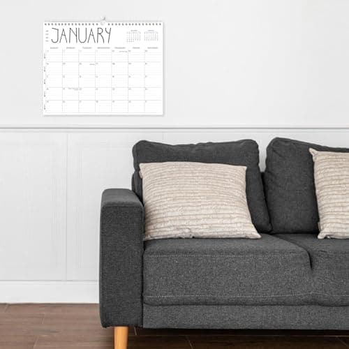 GuassLee 2026 Wall Calendar - 12 Monthly Calendar from September 2025 to August 2026, 14" x 11" 2026 Hanging Calendar with Spiral Binding Week Numbers for School Home Office Planning & Organizing 5