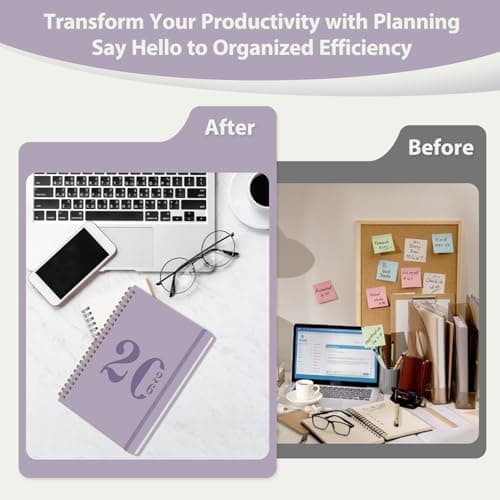 2026 Planner, Weekly and Monthly Calendar Agenda Book, Jan 2026 - Dec 2026, Hardcover Planning Academic Planner for Office School Supplies and Desk Accessories - A5 (6.3'' x 8.5'') 6