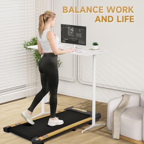 Elseluck Walking Pad Treadmill, Portable 2-in-1 Under Desk Treadmill for Home Office with Remote Control, LED Display, Walking & Jogging Machine 5