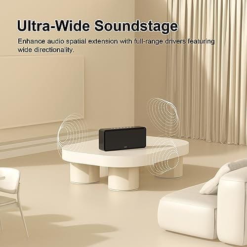 DOSS SoundBox XL Bluetooth Speaker with Subwoofer, 32W Loud Sound, Booming Bass, Dual DSP Technologies, 10H Playtime, TWS, 2.1 Audio Channel, Ideal Christmas & White Elephant Gift for Men, Women-Black 5