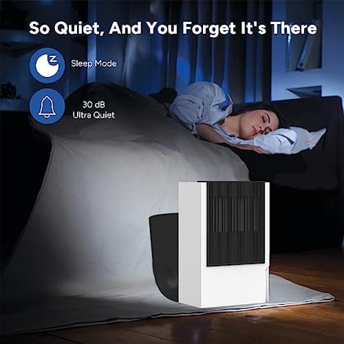 DR.PREPARE Dehumidifier for Basement, 1250 sq.ft 101 oz Dehumidifiers with 6.6 ft Drain Hose, Water Tank, Timer, Auto Shut Off, Portable Quiet Dehumidifier for Home, Bathroom, Bedroom 5