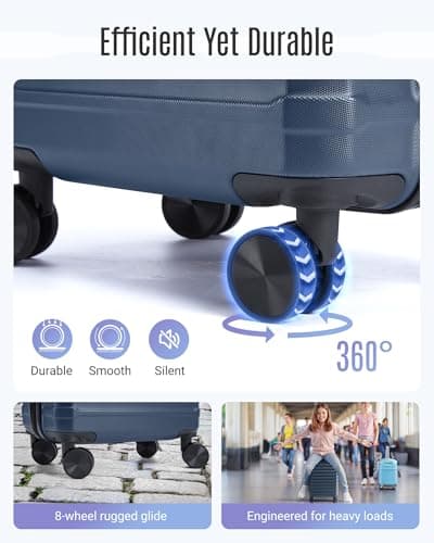 LIGHT FLIGHT Carry On Luggage 22x14x9 Airline Approved, Carry On Suitcases with Wheels, Expandable Hardside Lightweight Rolling Travel Luggage with TSA Lock 20 Inch Carryon, Royal Blue 5