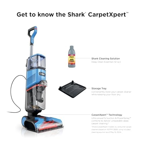 Shark CarpetXpert Upright Carpet & Area Rug Cleaner, Perfect for Pets, Lightweight & Powerful, Dirt, Grime, & Odor Removal, Carpet Shampooer, Cleaning Solution, Blue, EX121BRN 7