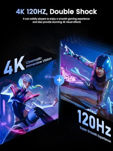 UPERFECT Portable Monitor 4K 120HZ QLED 17.3" | 0.1ms Gaming Monitor, 500 Nits | 3840 * 2160 UHD |100% DCI-P3 | USB-C & HDMI | VESA & Stand | Travel Screen for Laptop, Computer, Game Consoles 2