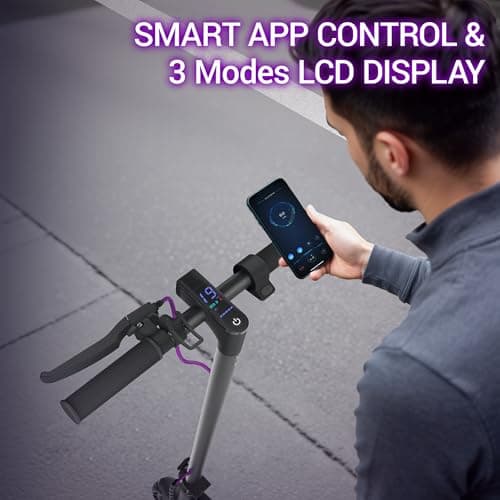 Aovowheel Electric Scooter for Adults, Folding E Scooter with 350W/500W Motor 16/24 Mph Top Speed, Max 19-23 Miles Long Range, 8.5''/10''/14''Tires Commuting Scooters with Dual Brakes System, APP 7