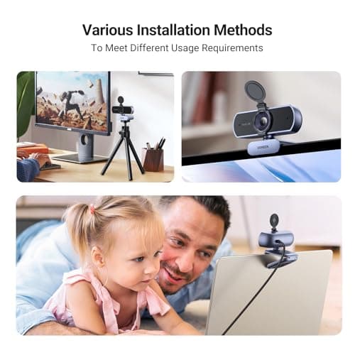 UGREEN 2K Webcam, Full HD 1080P Webcam for PC, Web Camera with Autofocus, Privacy Cover, Dual Noise Cancelling Mics, Computer USB Camera for Streaming, Conferencing, Calling, Zoom, Skype, Teams 7